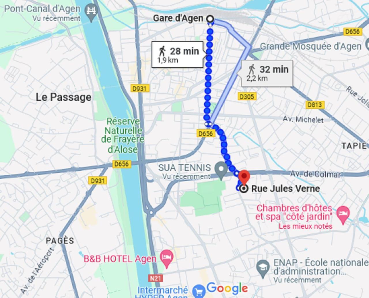 Douce Escale - Agen Sud, T2, Rdj, Clim Reversible, Proche Enap Buitenkant foto